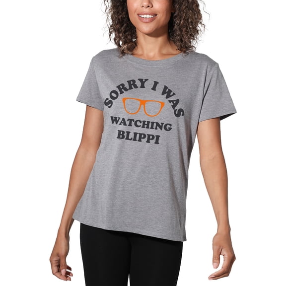 Blippi Sorry I was Watching Blippi Women's Loose T-Shirt, Athletic Heather, X-Large