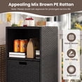 thumbnail image 6 of Costway Outdoor Storage Cabinet with Storage Shelves & Removable Drawer for Porch Black, 6 of 9