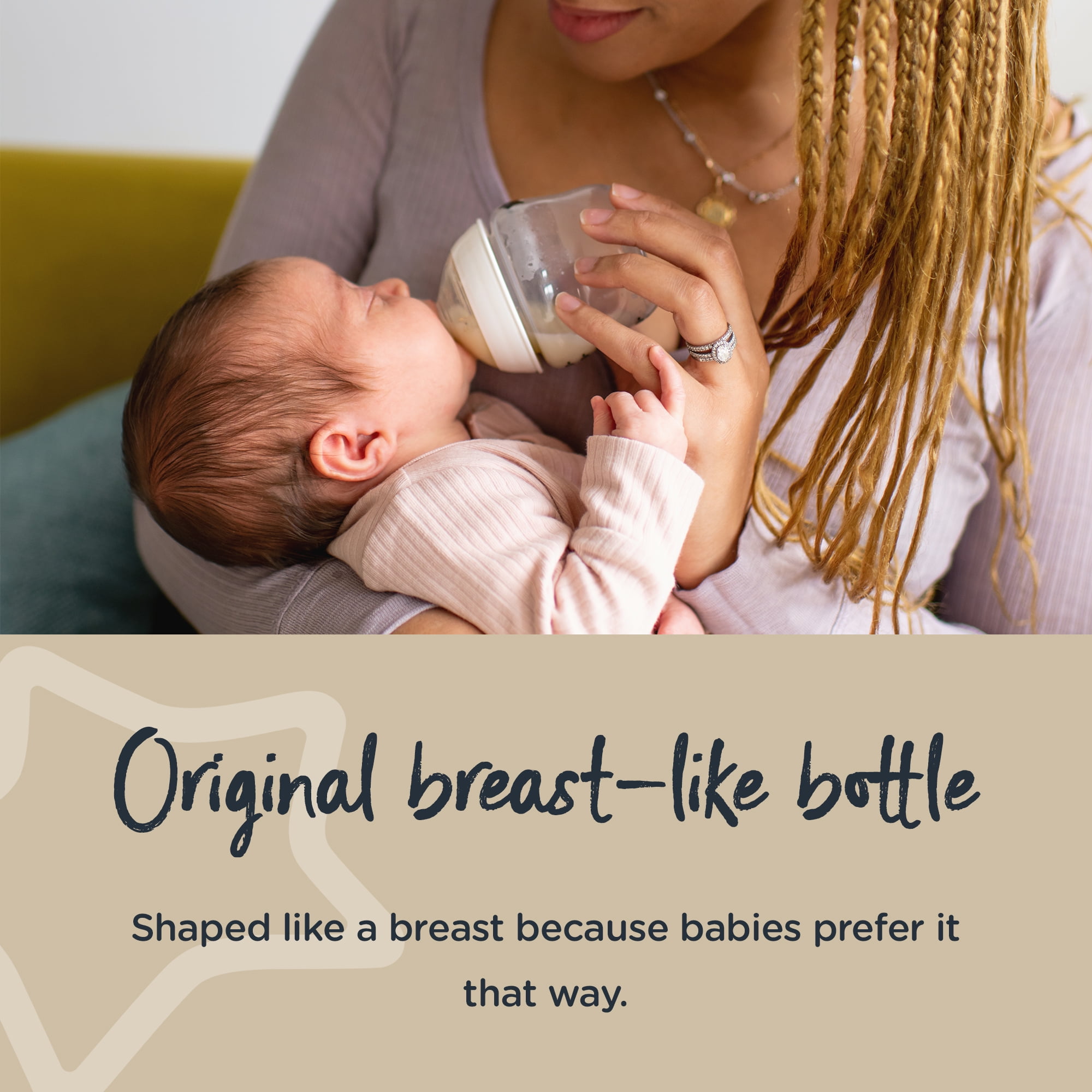 Tommee Tippee Closer to Nature Baby Bottles (5oz, 3 Count) | Extra Slow Flow Nipple with Anti-Colic Valve