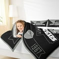 thumbnail image 4 of jejeloiu Hockey City Bedding Comforter Set,Los Angeles Twin Comforter Sets,Black Gray Bedding Set For Child,Luxury Bedroom Decor Reversible,2pcs, 4 of 8