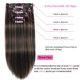thumbnail image 3 of Extensiones de cabello con clip FIPOHIRA, naturales, de negro a castaño, 3 of 9