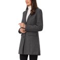 Allegra K Women's Belted Long Coat – Classic Stand Collar Winter Coat, Lined & Versatile For Casual Or Dressy Outfits