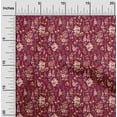 thumbnail image 2 of oneOone Viscose Chiffon Maroon Fabric Florals Fabric For Sewing Printed Craft Fabric By The Yard 42 Inch Wide, 2 of 4