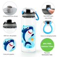 thumbnail image 2 of Home Tune Botella De Agua Para Niños De 23 Oz Para Niños Escolares Sin Bpa Tritan A Prueba De Fugas Tapa Abatible Asa De Transporte Fácil De Limpiar - Tiburón, 2 of 5