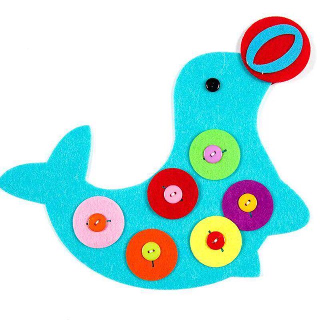 Kids DIY Cartoon Animal 3D Foam Sticker Puzzle Handmade Early Learning Educational Toys For Children Craft Gift, Dolphin
