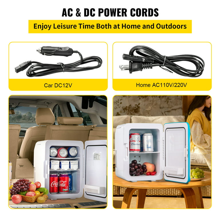 Portable Small Refrigerator Cooler Or Warmer, 6 Liter Mini Fridge