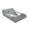 thumbnail image 2 of Ambesonne Abstract Fitted Sheet & Pillow Sham Set, Coat of Arms Wings, Queen, Grey White, 2 of 2