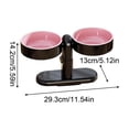 thumbnail image 2 of Cat Bowl - Elevated Cat Bowl Adjustable Height Rotating Pet Food Bowl Non-Slip Large Capacity Water Dish Raised Feeder Stand for Neck Protector Cat Dining Station Purple, 2 of 5