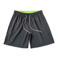 thumbnail image 3 of Mens Track Shorts 5 Inch Loose Lightweight Workout Athletic Gym Shorts Activewear Elastic Waist Shorts with Pockets, 3 of 7