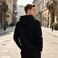 thumbnail image 3 of Fabrcox Plus Size M-3xl Lightweight Hoodies for Men Long Sleeve Fleece Lined Winter Hooded with Pockets Casual Light Weight Basic Loose Fit Hooded Black M, 3 of 3