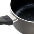 thumbnail image 3 of Oster 2.5 Quart Merrion Nonstick Aluminum Saucepan with Lid in Metallic Grey, 3 of 7