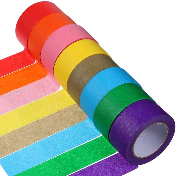 COOPHYA 8 Rolls Masking Artists Tape Assorted Colors 914.00X2.54X1.00cm