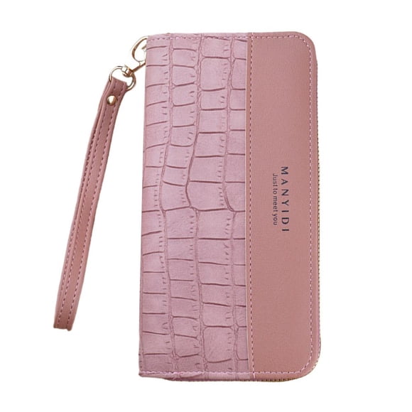 ZOUBAOQ Dompet Panjang Kasual Hadiah Pemegang Kad Bergaya Pelbagai Slot Kapasiti Besar Dompet Vintage Untuk Wanita