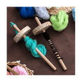thumbnail image 4 of 2Pc DIY Drop Spindle Top Whorl Yarn Spinner Hand Wooden Wheel for Yarn Making Yarn Spindle for Begin Wood Color wood + metal, 4 of 6