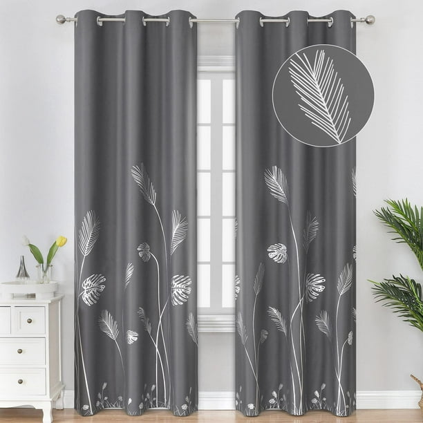 Cortinas Estelar Textiler 132x259 cm Gris Oscuro Blackout