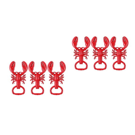 unbranded 6 pcs  Lovely Crayfish Shape Bottle Opener Home Bottle Drink Opener Beer Lid Opener