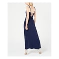 thumbnail image 2 of TEEZE ME Womens Navy Slitted Ruffled Spaghetti Strap Square Neck Midi Wrap Prom Dress 5\6, 2 of 4