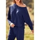 thumbnail image 5 of Conjunto Deportivo PRETTYGARDEN para Mujer 2 Piezas Canalé Azul Oscuro Talla M, 5 of 8