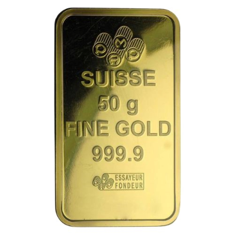 PAMP Suisse 50 Gram Gold Bar - Lady Fortuna (in Assay) Fine 0.9999