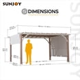 thumbnail image 3 of Sunjoy 12 ft. x 14 ft. Outdoor Pergola  Patio With Canopy Steel Frame Pergola for Backyard and Garden Shade, Light Gray, 3 of 10