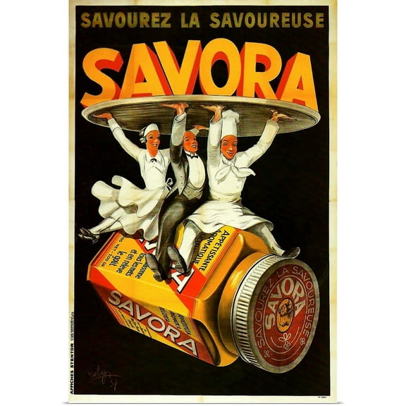 Great BIG Canvas | "Savora Mustard - Vintage Food  Advertisement" Art Print - 24x36