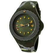 Women's Jelly Green Dial Green Camouflage Silicone