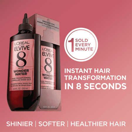 L'Oreal Paris Elvive Wonder Water Hair Transforming Lamellar Rinse Out, 6.8 fl oz