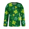 thumbnail image 5 of Saint Patrick's Day Cardigans for Women Trendy Shamrock Pattern Long Sleeve Button Down Cardigan St. Patrick's Day Y2k Open Front Knitted Shirt Top, 5 of 5