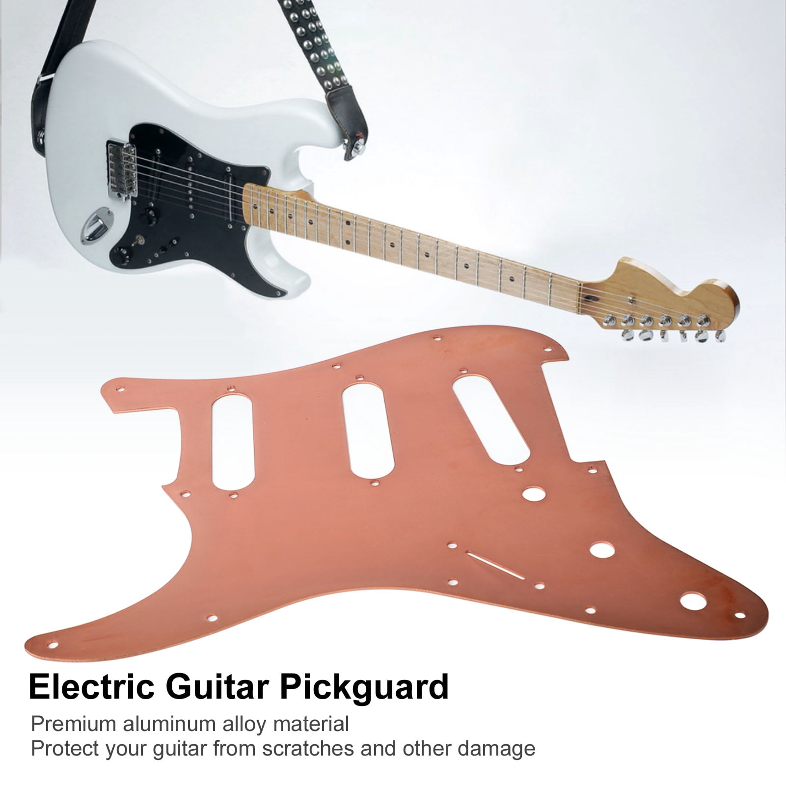 Electric Guitar Pickguard Aluminum Alloy Guard Scratch Board Front Plate Panel Cover Instrument Accessories Purple Bronze
