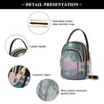 thumbnail image 4 of FORMRS Crossbody Bag for Women Quilted Travel Shoulder Cell Phone Purse with Chain Strap Handbag, Purple Forest Scene, 4 of 7