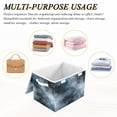 thumbnail image 6 of Yayeee Collapsible Cube Storage Bin with Lid Fabric Closet Decorative Basket with Handles, Watercolor Sky Pattern, 6 of 7