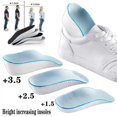 thumbnail image 2 of Inner Height Increasing Insole Soft Comfortable Half Increased Heel Lifting Insoles for Men Women Shoes Flat Feet Arch, 2 of 5