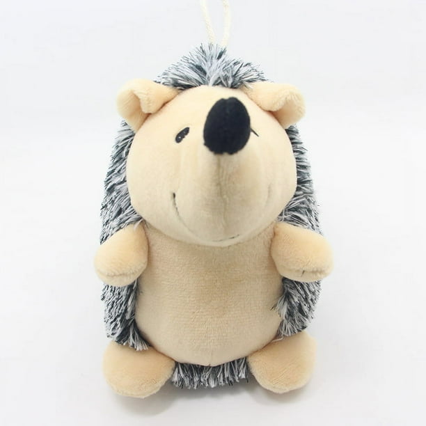 Erizo de peluche con sonido para mascotas, rompecabezas para perros, juguete de erizo suave para mas