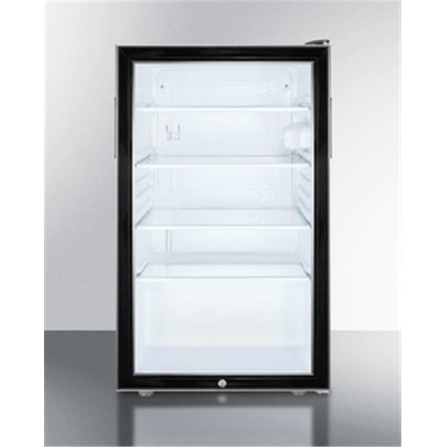 Commercial Series Scr500bl7 20 Glass Door Refrigerator With 4 1 Cu