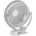 thumbnail image 1 of Ventilador con clip a batería de 20 cm, 10000 mAh, ventilador USB portátil, 4 velocidades, potente flujo de aire, clip resistente para oficina en casa, coche de golf, viajes al aire libre, 1 of 8