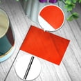 thumbnail image 3 of Anley Orange Marking Flags 100 Pcs - 4" X 5" Vinyl Irrigation Sprinkler Flag with 15 Inch Steel Wire Stake - Small Marker Flags for Lawn, Yard, Industrial, Landscaping, Construction and Survey, 3 of 7