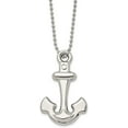 thumbnail image 3 of Chisel Stainless Steel Polished Hollow Anchor Pendant on a Ball Chain Necklace - 22", 3 of 8