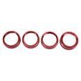 thumbnail image 4 of AC Button Ring, Center Console Knob Trim Fashion Protective Aluminium Alloy  For Auto Red, 4 of 8