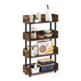 thumbnail image 1 of Turn-N-Tube 4-Tier Freestanding Multipurposes Display Rack, Amber Pine/Black, 1 of 6