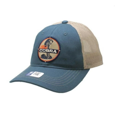 Hat - Ford Mustang Cobra Blue with Tan Mesh Hat