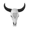 thumbnail image 1 of Escultura de buey para colgar en la pared, estatua de calavera de toro, artículo decorativo retro, decoración de animales para sala de estar, 1 of 7