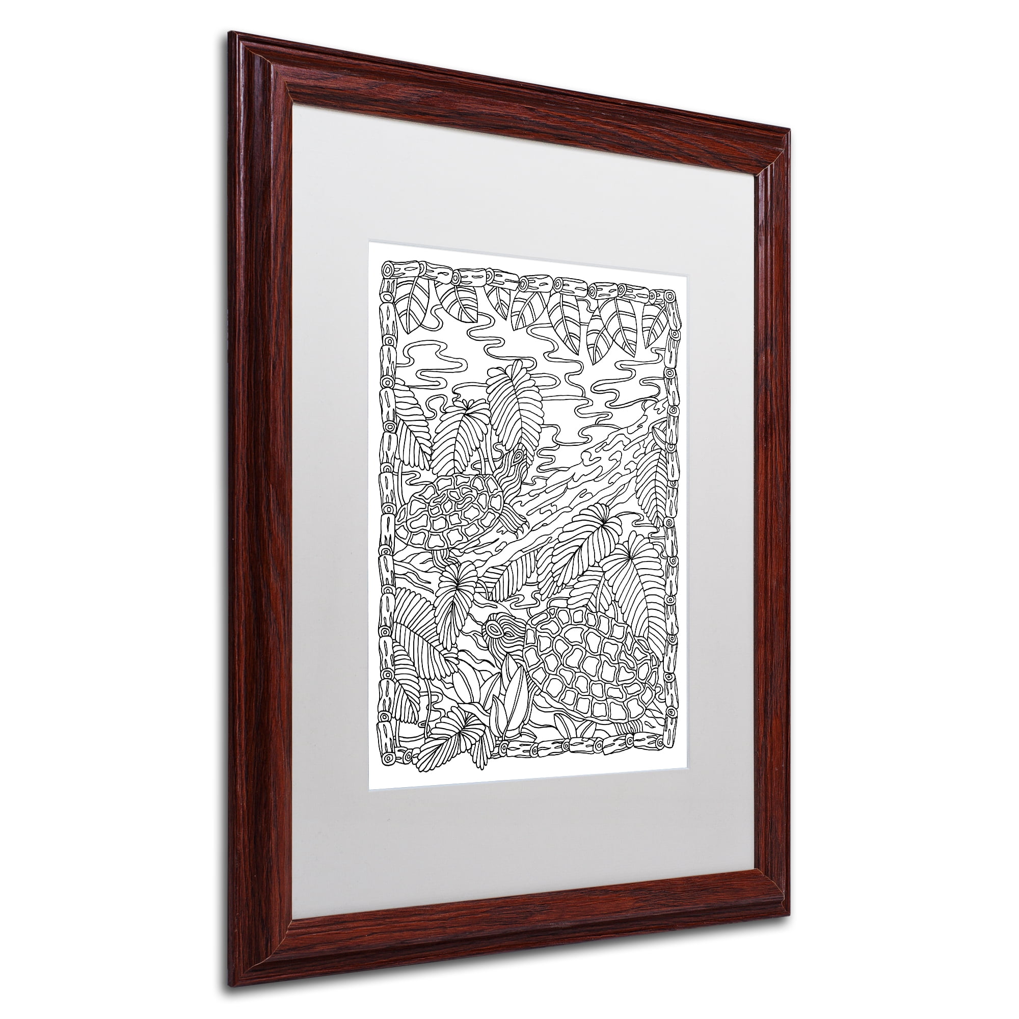 Trademark Fine Art 'Slider Turtles' Matted Framed Art by Kathy G. Ahrens