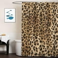 Sonernt Leopard Print Polyester Shower Curtain for Bathroom Decoration ...