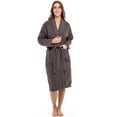 thumbnail image 4 of Notus Shawl Collar Bathrobe for Women Soft Spa Nightgowns 100% Cotton Terry robes for men - Towel Bathrobe Unisex Terry Cloth Bathrobe, Soft Shower Spa Robe Charcoal S, 4 of 7