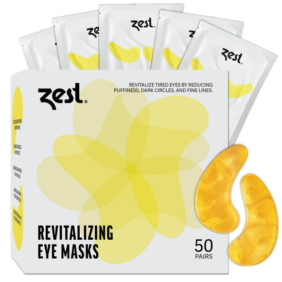 Máscara de ojos Zest en gel de oro de 24 quilates con colágeno cristalino, 50 pares