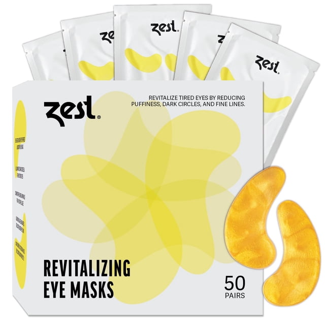 Máscara de ojos Zest en gel de oro de 24 quilates con colágeno cristalino, 50 pares