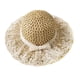 thumbnail image 4 of Sombrero de paja Salvador Visera para el sol Bohemia ala de encaje para festivales viajes cortos vacaciones para niños, 4 of 10