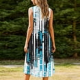 thumbnail image 6 of Zedker Floral 2026 Summer Dresses for Women Casual Sleeveless A-Line Pleated Midi Sun Dresses Casual Beach Flowy Tank Dresses with Pockets Blue Size S-XXL, 6 of 7