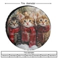 thumbnail image 2 of Christmas Kittens Festive Cats with Scarf Spare Tire Cover Winter Holiday Cat with Scarf Waterproof Polyester Wheel Protectors Wheel Covers for Travel Trailer Camper Truck SUV Camper 13inch, 2 of 8