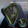 thumbnail image 4 of Phone Case for Samsung S24 Plus Case with Ring Magnetic Fits Wireless Charger, 2 in 1 Soft TPU and Hard PC Cover Samsung Galaxy S24 Plus Case Shockproof Rugged Green (Green), 4 of 16